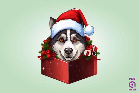 Christmas Siberian Husky Dog Gift Box: A Designer's Take
