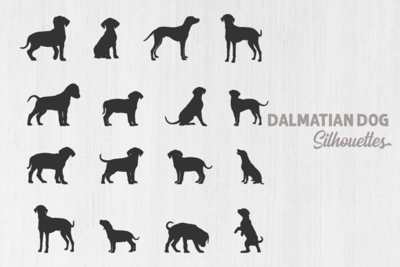 Dalmatian Dog Silhouettes