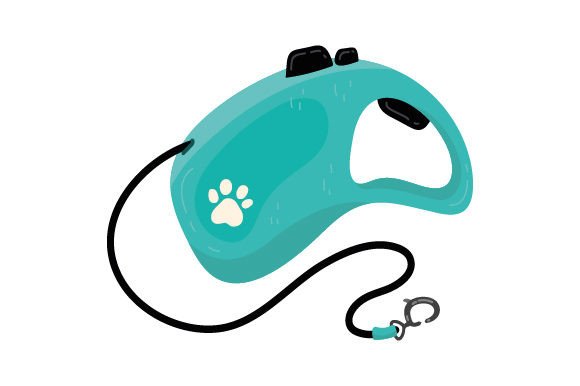 Dog Retractable Leash Embroidery Design