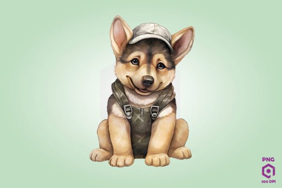 Farmer German Shepherd Dog Clipart: A Designer’s Take