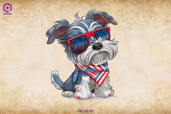 Patriotic Miniature Schnauzer