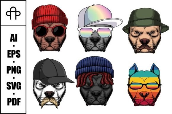 Pitbull Dog Fashion Set Collection