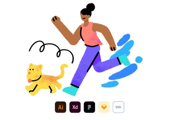 Women Doing Exercise with Her Dog – A Hands-On Embroidery Review