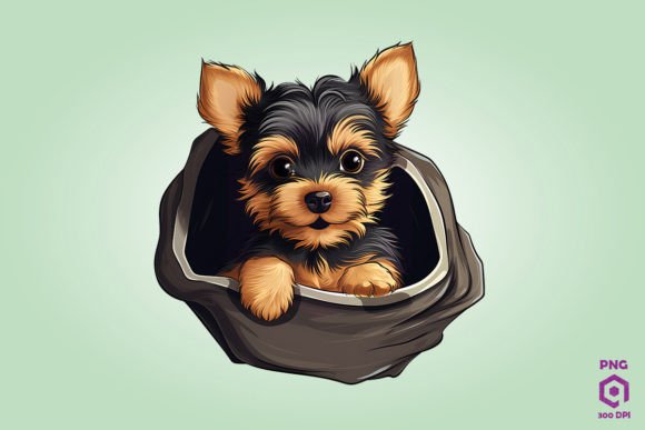 Yorkshire Terrier Dog Inside Pocket